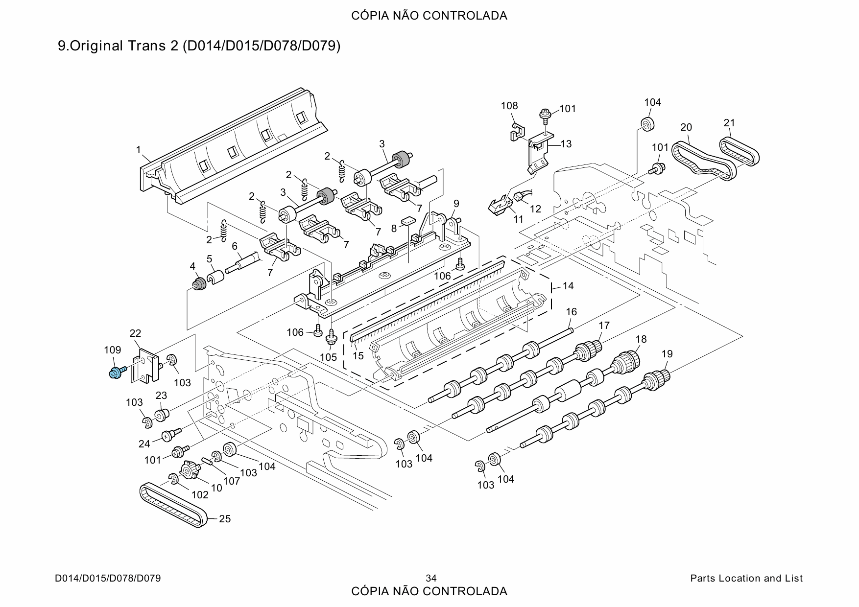 RICOH Aficio MP-C6000 C7500 Pro-C550EX C700EX D014 D015 D078 D079 Parts Catalog-5